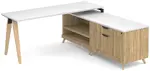 Modern L Shaped Desk with Storage
