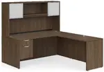 L Shaped Desk with Hutch
