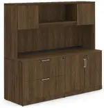 Office Storage Credenza with Hutch