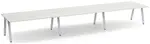 6 Person Workstation with Metal Legs