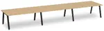 6 Person Workstation with Metal Legs