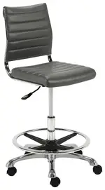 Modern Ribbed Adjustable Drafting Stool