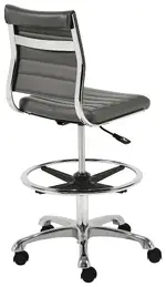 Modern Ribbed Adjustable Drafting Stool