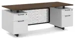 Double Pedestal Desk with Modesty Panel