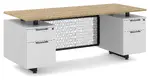 Double Pedestal Desk with Modesty Panel