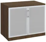 Small Storage Cabinet with Glass Doors