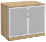 Small Storage Cabinet with Glass Doors