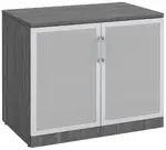 Small Storage Cabinet with Glass Doors