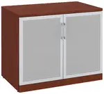 Small Storage Cabinet with Glass Doors