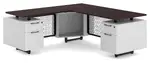 Modern L Shaped Desk with Drawers