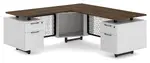 Modern L Shaped Desk with Drawers