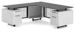 Modern L Shaped Desk with Drawers