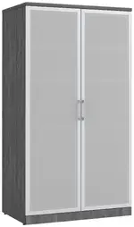 Tall Storage Cabinet with Glass Doors
