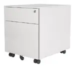 White Mobile Pedestal Drawers - Standard Design
