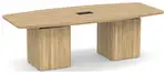Boat Shaped Conference Table with Cube Base