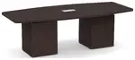 Boat Shaped Conference Table with Cube Base