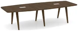 Wooden Leg Boat Shaped Conference Table - PL Laminate
