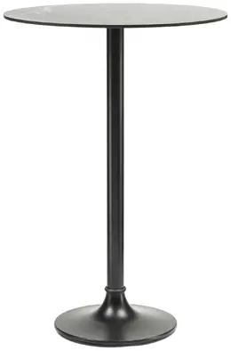 Mid-Century Modern Faux Marble High Pedestal Table  - Jannie