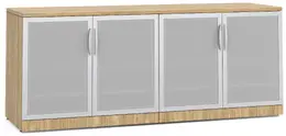 Office Storage Credenza with Glass Doors - PL Laminate