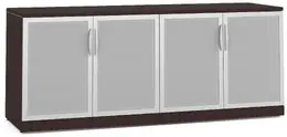 Office Storage Credenza with Glass Doors - PL Laminate