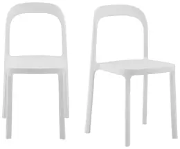 Universal Contoured Stacking Chairs - Set of 2  - Lance