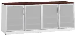 Office Storage Credenza with Glass Doors - PL Laminate