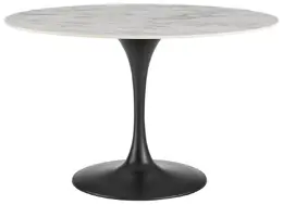 Mid-Century Pedestal Large Round Table - Astrid