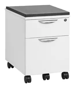 Mobile Pedestal Drawers with Fabric Cushion Seat - PL Laminate