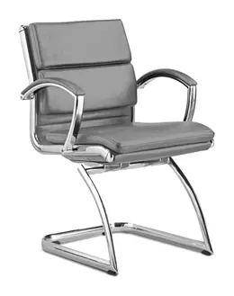 Leather Guest Chair with Arms - Livello