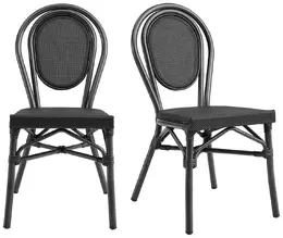Contemporary Faux-Wood Chair - Set of 2  - Erlend