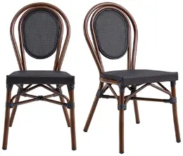Contemporary Faux-Wood Chair - Set of 2  - Erlend