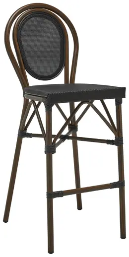 Contemporary Faux-Wood Bar Stool - Erlend