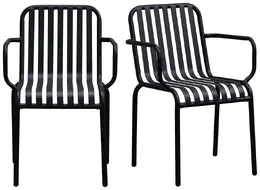 Modern Metal Armchair - Set of 2 - Enid