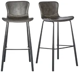 Modern Industrial Bar Stool - Set of 2 - Melody