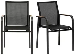 Modern Industrial Outdoor Armchair - Set of 2 - Tristan