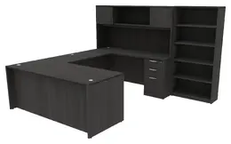U-Shaped Desk with Hutch - HL
