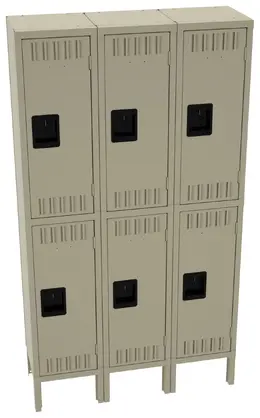 Three Double-Tier Lockers with Legs - Standard