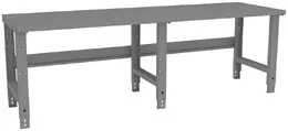 Large Steel Height Adjustable Workbench - Shop Equipment