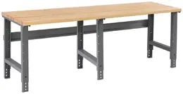 Large Wood Height Adjustable Workbench - Shop Equipment