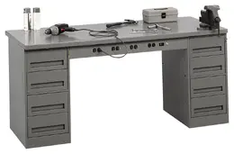 Electronic Workbench with Storage - Shop Equipment