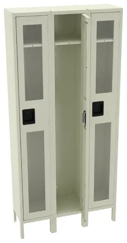 Triple See-Through Lockers with Legs - C-Thru