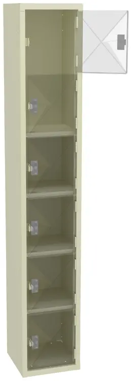 Six Clear Storage Lockers - C-Thru