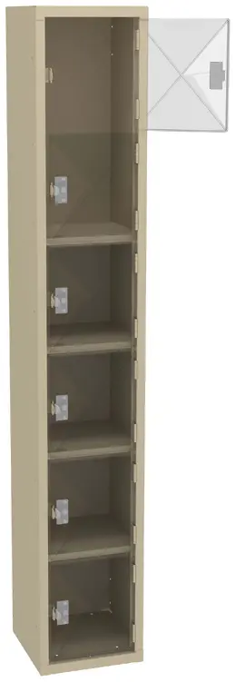 Six Clear Storage Lockers - C-Thru