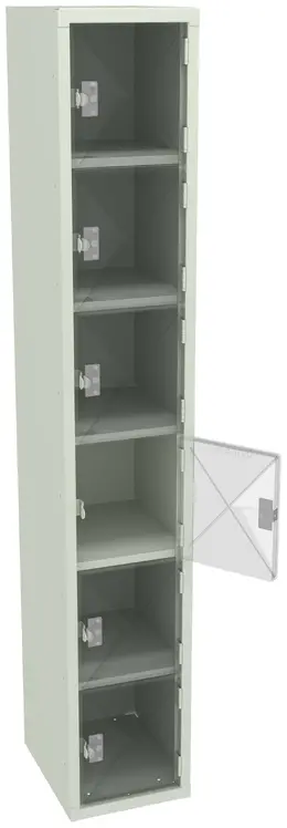 Six Clear Storage Lockers - C-Thru