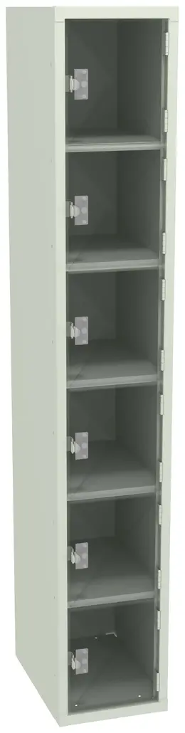 Six Clear Storage Lockers - C-Thru