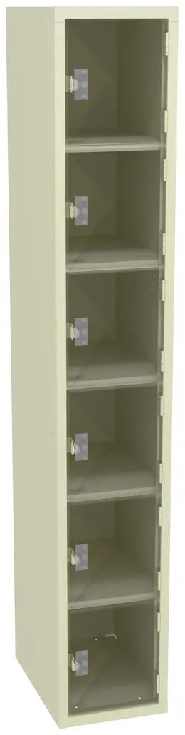 Six Clear Storage Lockers - C-Thru