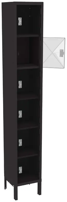 Six Clear Storage Lockers with Legs - C-Thru