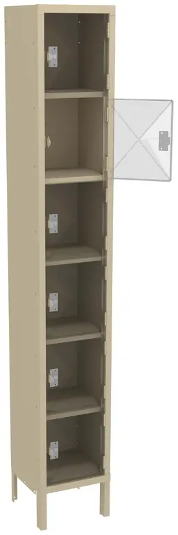 Six Clear Storage Lockers with Legs - C-Thru
