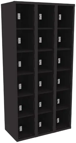 Eighteen Clear Storage Lockers - C-Thru