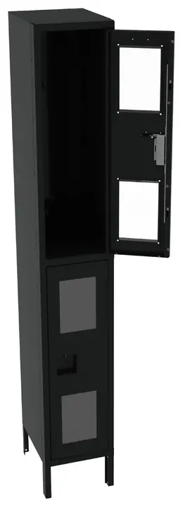 Dual-Tier Clear Lockers with Legs - C-Thru